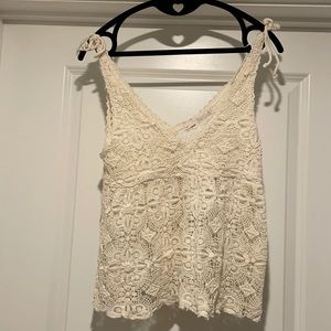 Ivory knit top from Zara